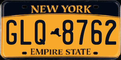 NY license plate GLQ8762