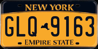 NY license plate GLQ9163