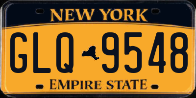 NY license plate GLQ9548