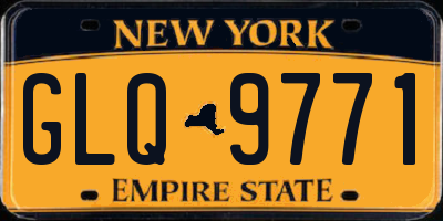 NY license plate GLQ9771