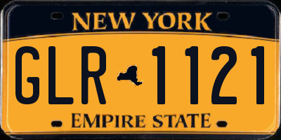 NY license plate GLR1121
