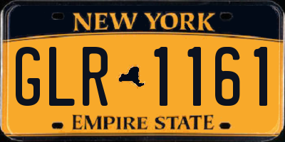 NY license plate GLR1161