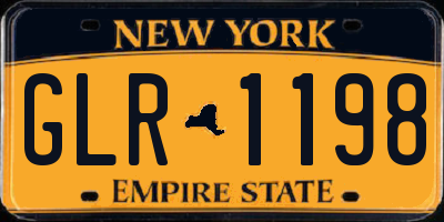 NY license plate GLR1198