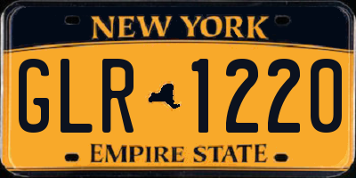NY license plate GLR1220