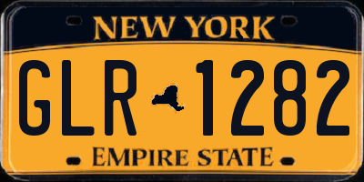 NY license plate GLR1282