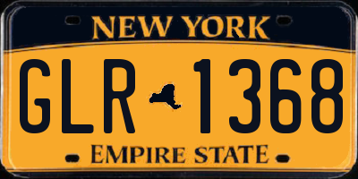 NY license plate GLR1368