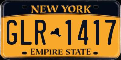 NY license plate GLR1417