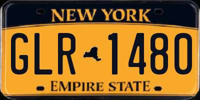 NY license plate GLR1480