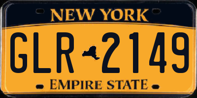 NY license plate GLR2149