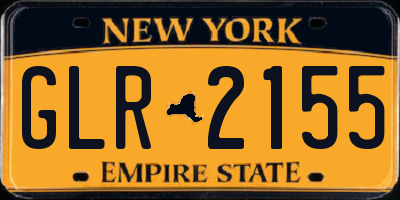 NY license plate GLR2155