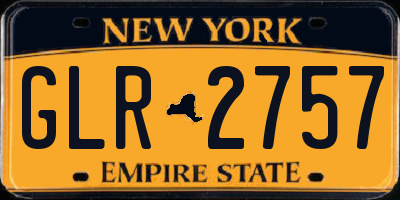 NY license plate GLR2757