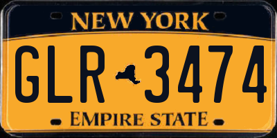 NY license plate GLR3474
