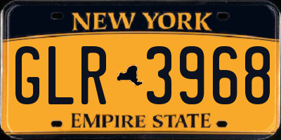 NY license plate GLR3968