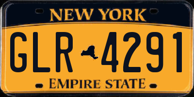 NY license plate GLR4291