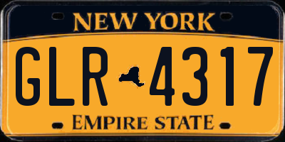 NY license plate GLR4317