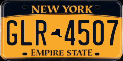 NY license plate GLR4507