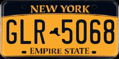 NY license plate GLR5068
