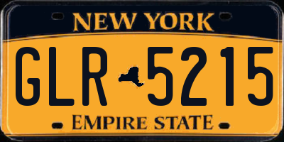 NY license plate GLR5215