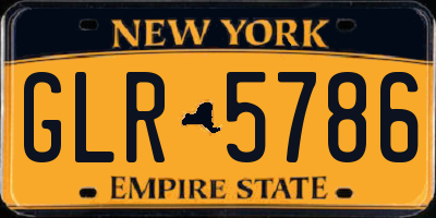 NY license plate GLR5786