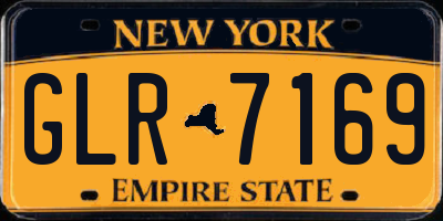 NY license plate GLR7169