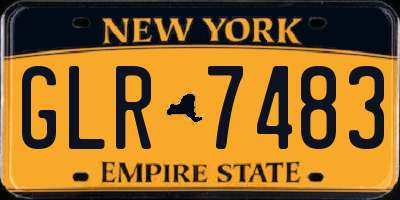 NY license plate GLR7483