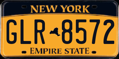 NY license plate GLR8572