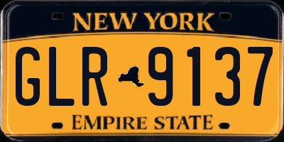 NY license plate GLR9137