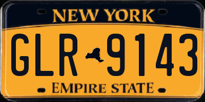 NY license plate GLR9143