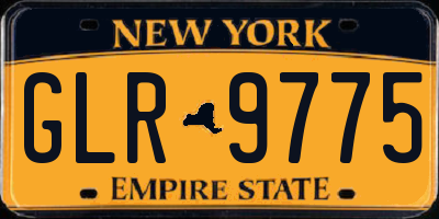 NY license plate GLR9775