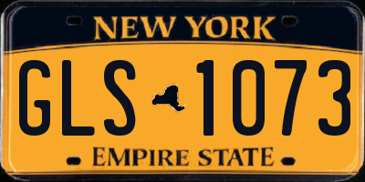 NY license plate GLS1073