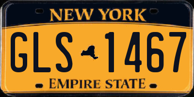NY license plate GLS1467