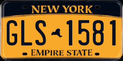 NY license plate GLS1581