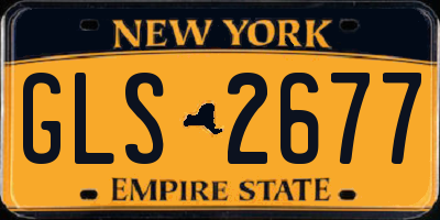 NY license plate GLS2677