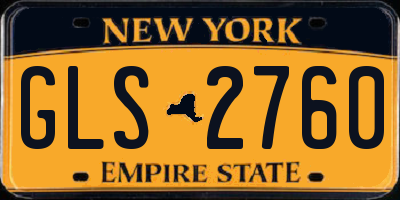 NY license plate GLS2760