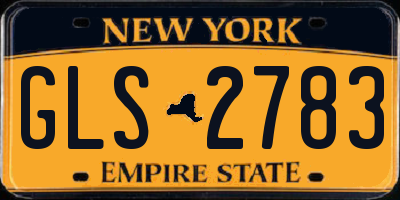 NY license plate GLS2783