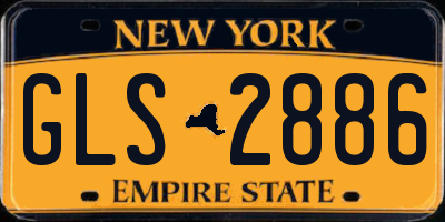 NY license plate GLS2886