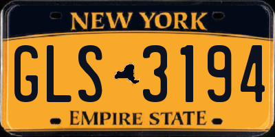 NY license plate GLS3194