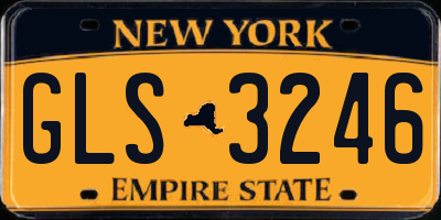 NY license plate GLS3246