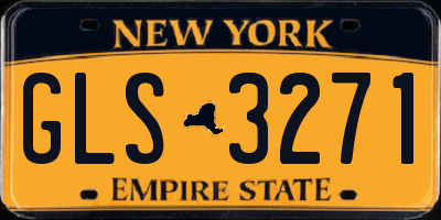 NY license plate GLS3271