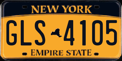 NY license plate GLS4105