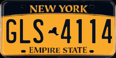NY license plate GLS4114