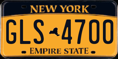 NY license plate GLS4700