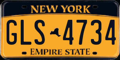 NY license plate GLS4734