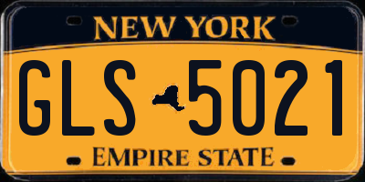 NY license plate GLS5021