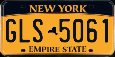 NY license plate GLS5061