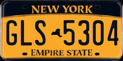 NY license plate GLS5304