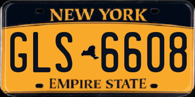 NY license plate GLS6608