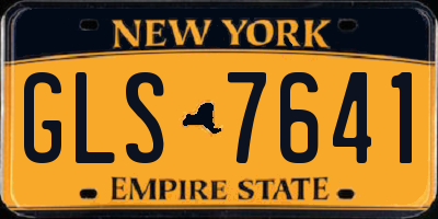 NY license plate GLS7641