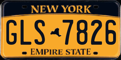 NY license plate GLS7826