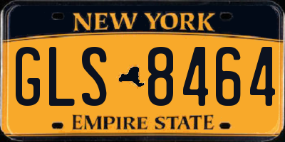 NY license plate GLS8464